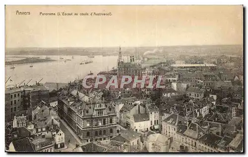 Belgique - Belgien - Belgium - Anvers - Antwerpen - Panorama - L'Escaul au coude - Cartes postales