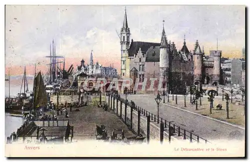 Belgique - Belgien - Belgium - Anvers - Antwerpen - Le Debarcadere et le Steen - Cartes postales
