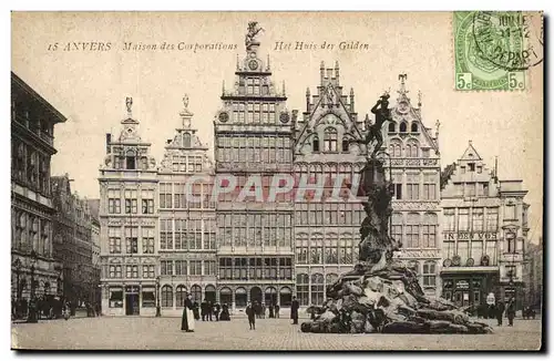 Belgique - Belgien - Belgium - Anvers - Antwerpen - Maisons des Corporations Het Hais der Gilden - C