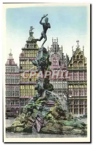 Belgique - Belgien - Belgium - Anvers - Antwerpen - Fontaine Brabo - Cartes postales