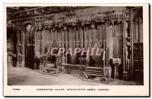 Grande Bretagne Great BRitain Cartes postales London Londres Coronation chairs Westminster abbey