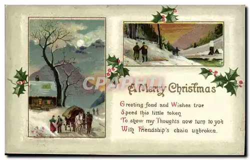 Grande Bretagne Great BRitain Cartes postales Fantaisie A Merry Christmas (Noel)