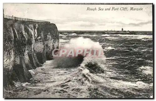 Grande Bretagne Great britain Ansichtskarte AK Rough sea and Fort Cliff Margate