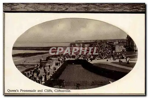 Grande Bretagne Great britain Ansichtskarte AK Queen's promenade and cliffs Cliftonville