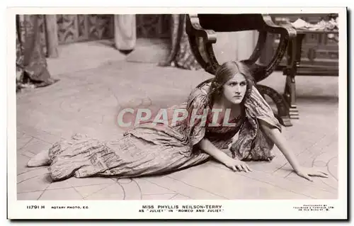 Grande Bretagne Great britain Cartes postales Miss Phyllis Neilson Terry As Juliet in Romeo and Juliet Shakespea