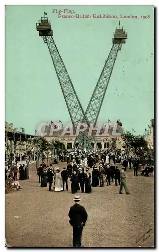 Grande Bretagne Great britain Cartes postales Franco British exhibition London 1908 Flip Flap (manege)