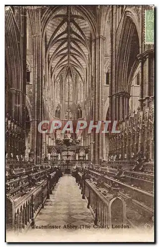 Grande Bretagne Great BRitain Ansichtskarte AK London Westminster abbey The Choir