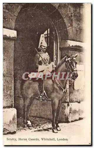 Grande Bretagne Great BRitain Cartes postales Sentry Horse guards Whitehall London (uniforme)