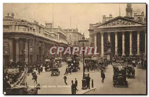 Grande Bretagne Great Britain Ansichtskarte AK London The bank and Royal Exchange (Bourse)