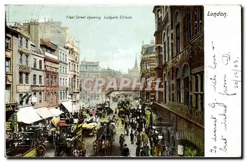 Grande Bretagne Great Britain Ansichtskarte AK London Fleet street showing Ludgate circus