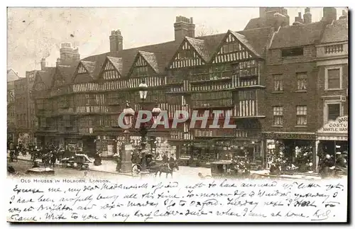 Grande Bretagne Great Britain Ansichtskarte AK London old houses in Holborn