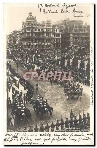 Grande Bretagne Great Britain Ansichtskarte AK London Coronation 1902 King and queen approaching the abbey