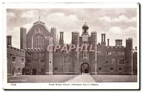 Grande Bretagne Great Britain Ansichtskarte AK London First green court Hampton court palace