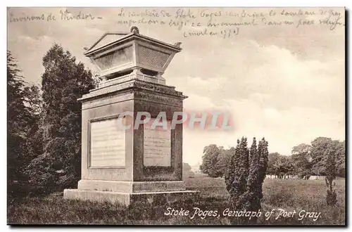 Grande Bretagne Great Britain Cartes postales Stoke Poges Cenotaph of poet Gray