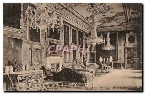 Grande Bretagne Great Britain Ansichtskarte AK Windsor castle Vandyke room