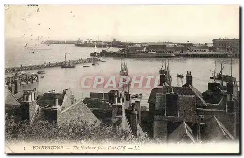 Grande Bretagne Great BRitain Ansichtskarte AK Folkestone The harbour from East cliff