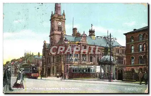 Grande Bretagne Great BRitain Ansichtskarte AK town hall square Blackpool