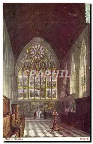 Grande Bretagne Great BRitain Cartes postales Oxford Merton chapel
