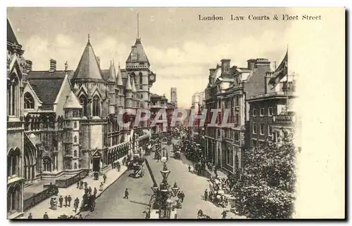 Grande Bretagne Great Britain Cartes postales Londres London law courts & Fleet street