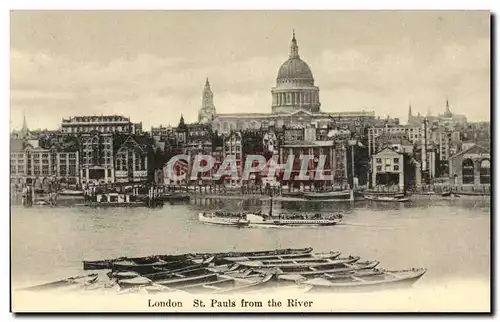 Grande Bretagne Great Britain Ansichtskarte AK Londres London St Pauls from the river