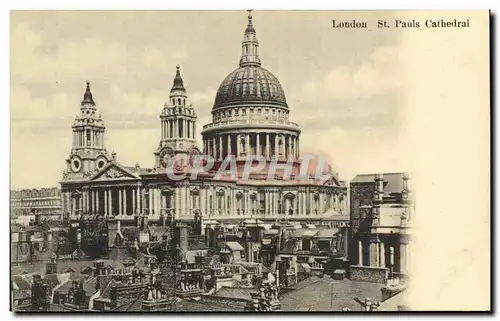 Grande Bretagne Great Britain Ansichtskarte AK Londres London St Pauls cathedral