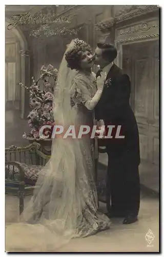 Fantaisie - Couple - Mariage - marriage - wedding - Felicitations Sinceres - Dedort - Cartes postales