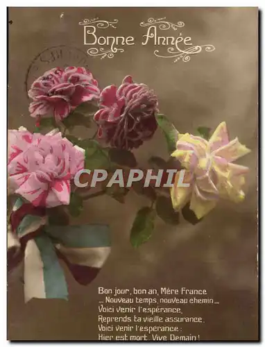 Fantaisie - Bonne Annee - Bon jour Bon An Mere France Nouveau temps Nouveau chemin - Cartes postales