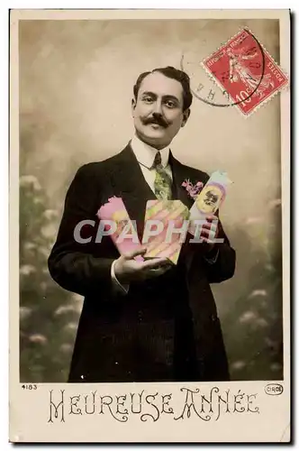 Fantaisie - Homme - Heureuse Annee - Cartes postales