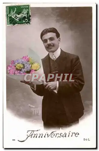 Fantaisie - Homme - Anniversaire - Cartes postales