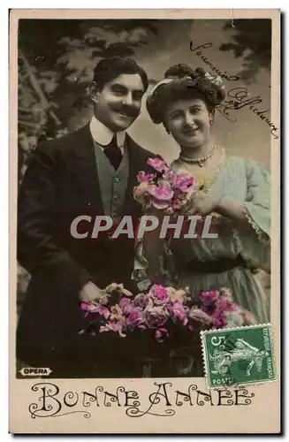 Fantaisie - Couple - Bonne Annee - Cartes postales