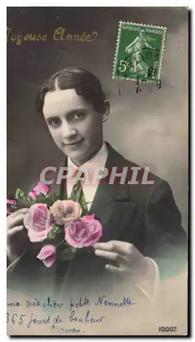 Fantaisie - Homme - Joyeuse Annee - Cartes postales