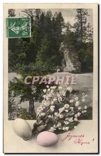 Fantaisie - Fete - Joyeuse Paques - muguet - oeufs - lily of the valley and eggs - Cartes postales