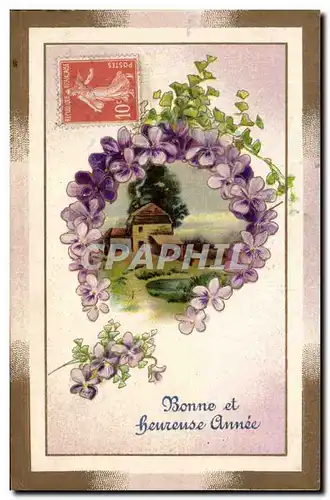 Fantaisie - Fete - Bonne et Heureuse Annee - Petite Village - Cartes postales