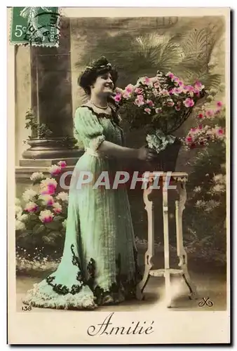 Fantaisie - Femme - Amitie - Cartes postales