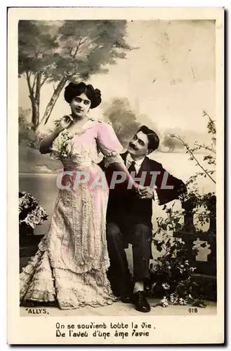Fantaisie - Couple - On se souvient toute la vie de l&#39avec d&#39une ame revie - Cartes postales
