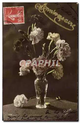 Fantaisie - Fete - Argentee - anniversaire - Cartes postales