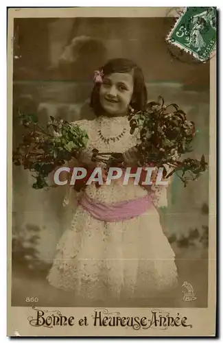 Fantaisie - Enfants avec jolie robe et muguet - child with lace dress and lily of the valley - Cartes postales