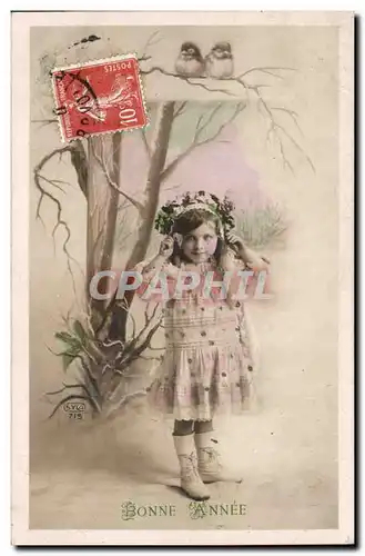 Fantaisie - Enfant - Darling Child with beautiful hat - Ansichtskarte AK