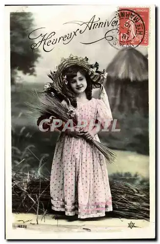 Fantaisie - Enfant - Jolie Enfant et ble - Darling child with bouquet of wheat - - Cartes postales -