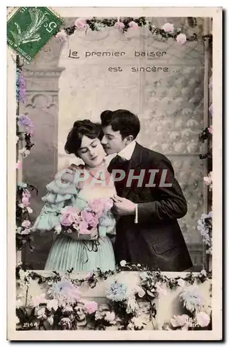 Fantaisie - Couple - Le Premier baiser est sincere - Cartes postales -