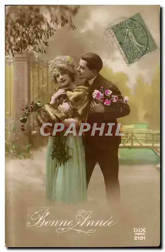 Fantaisie - Couple - Bonne Annee Cartes postales