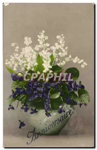 Fantaisie - Fete - Fleurs - Anniversaire Ansichtskarte AK