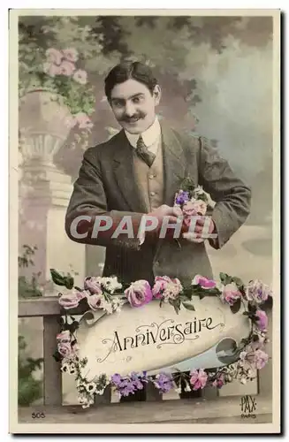 Cartes postales Fantaisie Homme Anniversaire (Gaston Mougeot Louvemont)