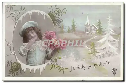 Fantaisie - Enfant - Je Vous la Souhaite - charming laughing child - Cartes postales