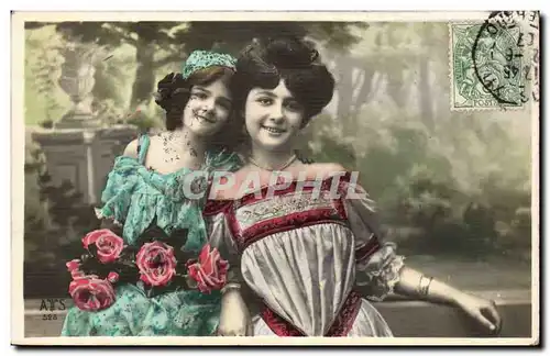 Fantaisie - Enfant - Femme - Mother and child smiling - Ansichtskarte AK