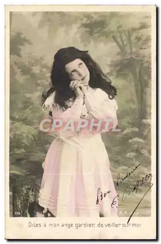 Fantaisie - Enfant - Dites a mon anges gardien de veiler sur moi - breathtaking little girl - Cartes postales