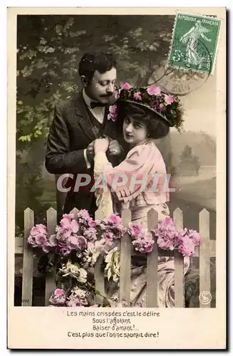 Fantaisie - Couple - Les Mains crispees c&#39est le delire - Cartes postales