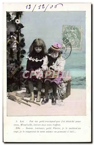 Fantaisie - 1906 - Enfant - Noel - Christmas - J&#39ai un petit rossignol que j&#39ai deniche pour v