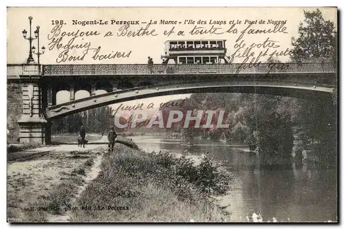 Nogent sur Marne Cartes postales La Marne L&#39ile aux loups et le pont de Nogent