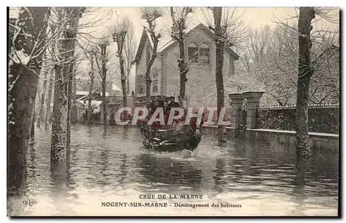 Nogent sur Marne Ansichtskarte AK Crue de la Seine Demenagement des habitants 1910